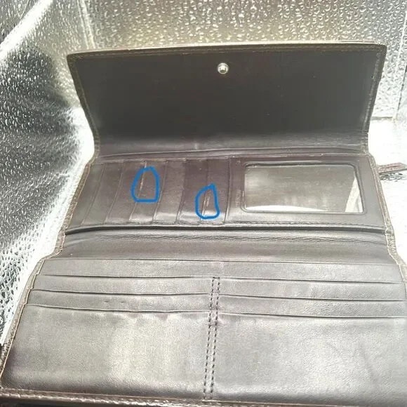 Coach Signature C Pleated Front Trifold Wallet - Picture 6 of 6